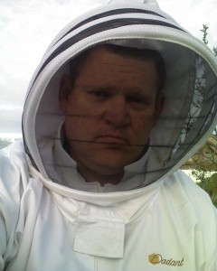 The face of a not-so-happy beekeeper